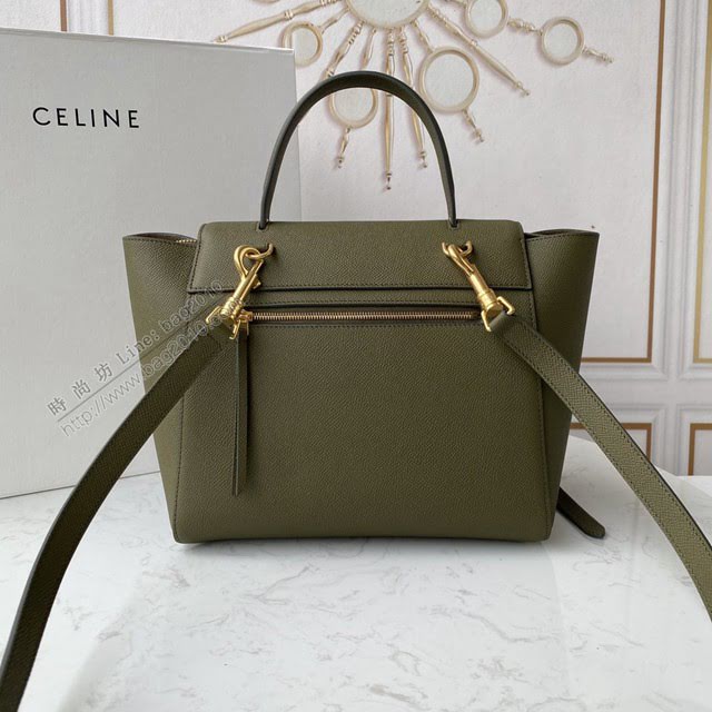 Celine女包 賽琳經典款大號女包 Celine belt bag 掌紋牛皮鯰魚包 189103  slyd2203